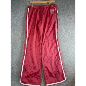 VTG Y2K LEI Wide Leg Track Pants Womens XL Flare Piping Windbreaker Athleisure